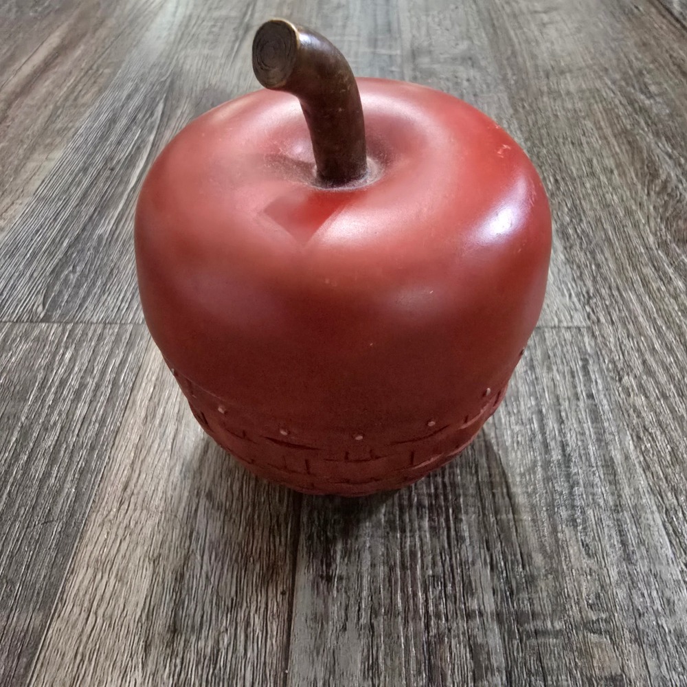 Longaberger Apple Mini Votive Candle Holder Resin Basket Weave